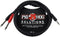3.5 mm Stereo to Dual 1/4" Mono (Male) Stereo Breakout Cable, 3 Feet by Pig Hog PB-S3403