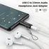 MOSWAG USB C to 3.5mm Headphone Adapter Type C Headphone Adapter Aux Mic Audio Dongle Hi-Res DAC Chip Compatible with Samsung Galaxy S23 S22 Pixel 7/6 iPad Pro/Air/Mini