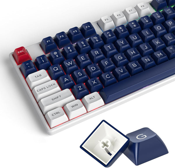 GTSP 150-Keys ASA Profile Keycaps, Double Shot PBT for 75 Percent ISO/ANSI Layout, Compatible with 108/104/87/82/68/61