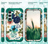 Hocase for Galaxy S24 Case, Shockproof Heavy Duty Protection Hybrid Case for Samsung Galaxy S24 5G - Teal Flowers
