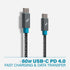 Nimble PowerKnit USB-C to USB-C Fast Charging Cable (3M, Durable Flex Fabric) for MacBook, Laptops, iPad Pro, Android