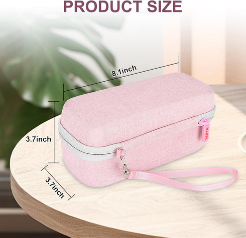 EVA Hard Case for JBL Flip 6/5 Waterproof Portable Bluetooth Speaker, Travel Protective Carrying Bag - Pink