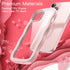 JETech iPhone 15 Case 6.1-Inch, Pink Wave Frame Shockproof Cover for Women & Girls, Clear Hard PC Back.