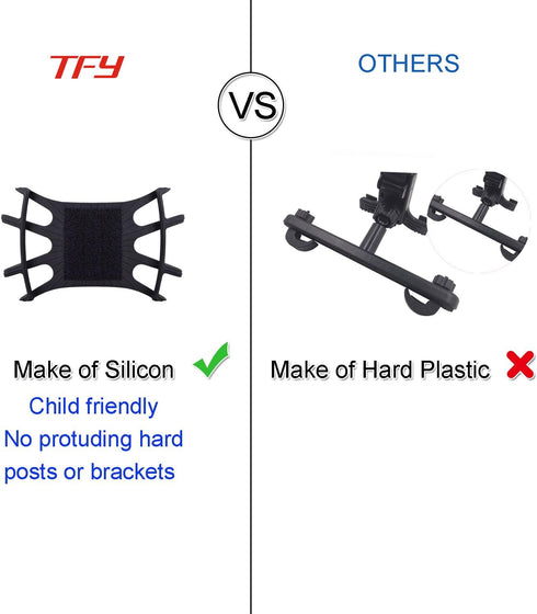 Universal Car Headrest Mount Holder by TFY, Compatible with 4.5-6 Inch Phones and 7-10.5 Inch Tablets