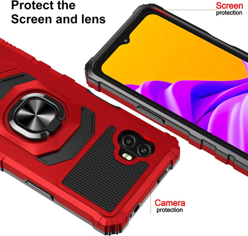 for Samsung Galaxy Xcover 6 Pro Phone Case with Tempered Glass Screen Protector, Military Grade Heavy Duty Shockproof