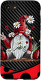 iPhone SE (2020) / 7 / 8 Red Gnome Christmas Case - Hippie Daisy Flowers and Ladybugs Design