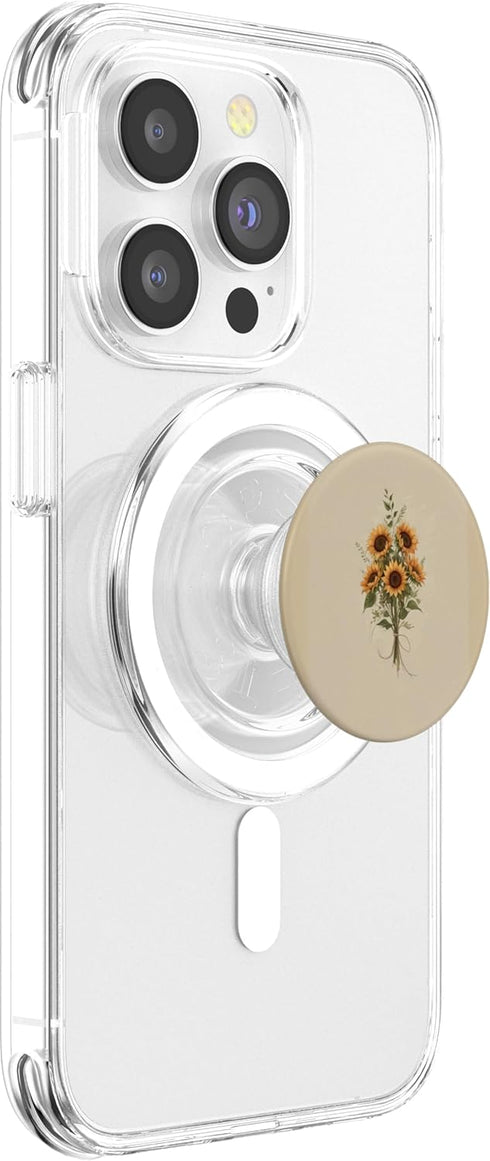 Sunflower Floral Phone Case Gifts Yellow Sunflower Bouquet PopSockets PopGrip for MagSafe