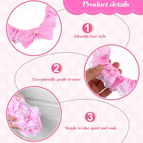 Yuanchu 23"-27" Lovely Computer Monitor Cover, Cute Bow-knot Dust Protector Pink TV Screen Monitor Decoration Dust