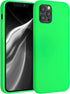 kwmobile Case for Apple iPhone 12 / iPhone 12 Pro - Soft Slim Protective TPU Silicone Cover - Neon Green
