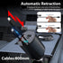 Multi Retractable Car Charger, 4 in 1 Fast Charger 100W with 2.6FT Cables for iPhone & Samsung Galaxy Devices