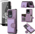 Asuwish Samsung Galaxy S20 Ultra 5G Wallet Case with Card Holder, Tempered Glass, Crossbody Strap - Purple for Women &