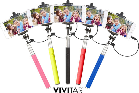 Vivitar 36" Black Selfie Stick with Shutter Release