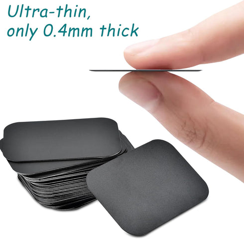 FPMYB 20 Pack 75x55 mm Mount Metal Plate with Adhesive for Magnetic Phone Car Mount Holder, Universal Replacement Metal