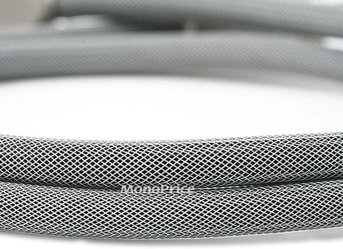 Monoprice Premium S/PDIF Digital Optical Audio Cable, Silver, 10 Feet | Heavy Duty Mesh Jacket for Home Theater & More