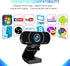 Akyta 1080P Webcam with Microphone, Noise-Canceling, Privacy Cover & Wide Angle 110 , USB Web Camera for Video Calling