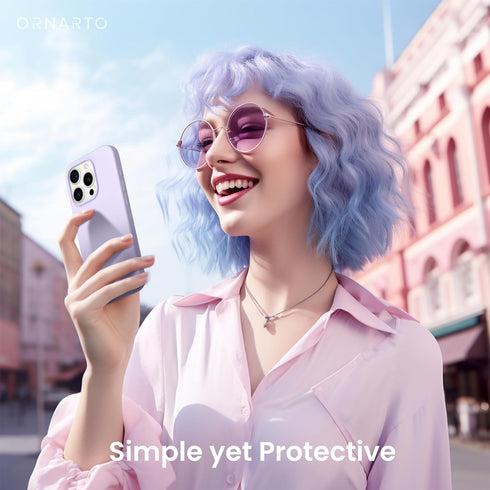 ORNARTO iPhone 15 Pro Case 6.1", Liquid Silicone 3 Layers Full Covered Soft Gel Rubber Cover, Shockproof Protective