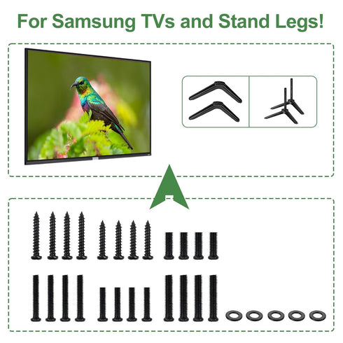 Yaotieci 32" 40" 43" 45" 50" 55" TV Stand Screws and Washers for Samsung TV Legs Screws, for Samsung TV Feet