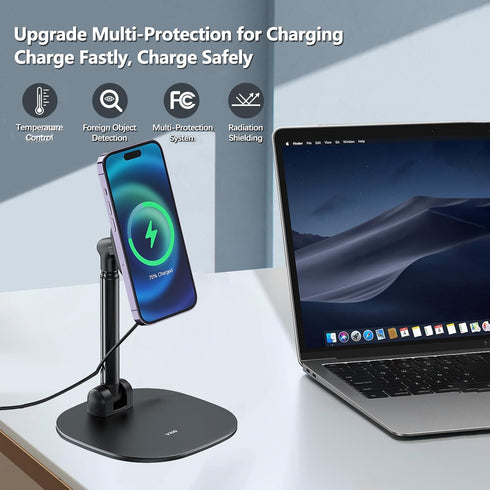 VRIG Direct 360Rotation 17/17pro/16/15/14/13 VRIG Magnetic Wireless Charger Phone Stand Desktop Phone Holder Adjustable