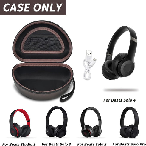 COMECASE Travel Hard Carrying Case Compatible with Beats Solo 4/ for Beats Studio Pro/for Beats Solo3/ for Beats Studio3/ for Beats Solo2/ for Beats Solo Pro Bluetooth On-Ear Headphones - Brownish