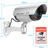 FITNATE Fake Camera, Dummy CCTV Surveillance System with LED Flashing Light, 4 Safety Warning Stickers, Fake Security