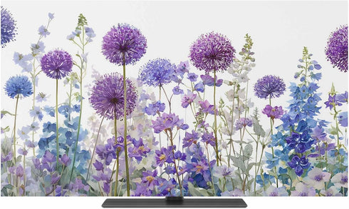 Trosturdspn Watercolor Floral Indoor TV Cover 55 Inch LCD TV Screen Protector Stretchable