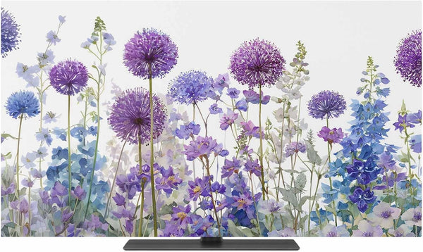 Trosturdspn Watercolor Floral Indoor TV Cover 55 Inch LCD TV Screen Protector Stretchable