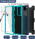 Galaxy Note 20 Ultra Case with Belt Clip Holster, Military Grade Heavy Duty Shockproof Cover, 2 Screen Protectors,
