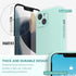 SURPHY Mint Green Compatible Case for iPhone 13 with Screen Protector, (Camera Protection + Soft Microfiber Lining),