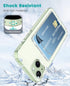 iPhone 15 Plus Compatible Clear Phone Case with Card Holder, Shockproof Slim Cover, Transparent