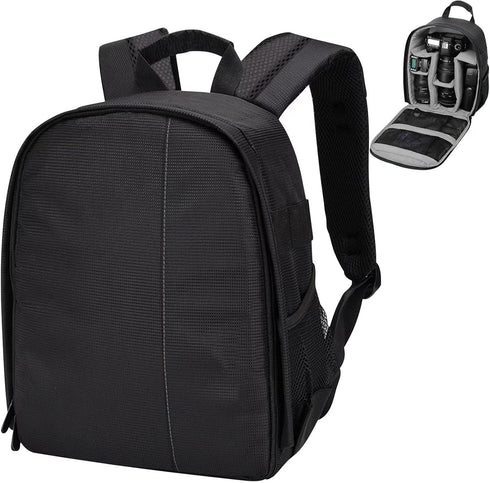 Camera Backpack for DSLR/SLR, Professional Photography Bag for Canon Nikon Sony Digital Lens, Grey