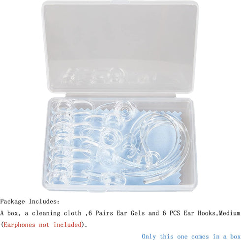 Earbud Gel Ear Hooks Replacement Kit Compatible with Plantronics M155 M165 M1100 M100 M55 M28 M25