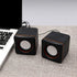 AkoMatial 2-Pack USB Wired Mini Speakers for Laptops - Bass Boost