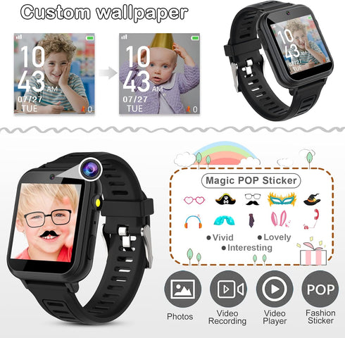 Phyulls Smart Watch for Kids - Smart Watch Toys with 24 Games, Camera, Video Recorder, Music, Alarm, Calculator,