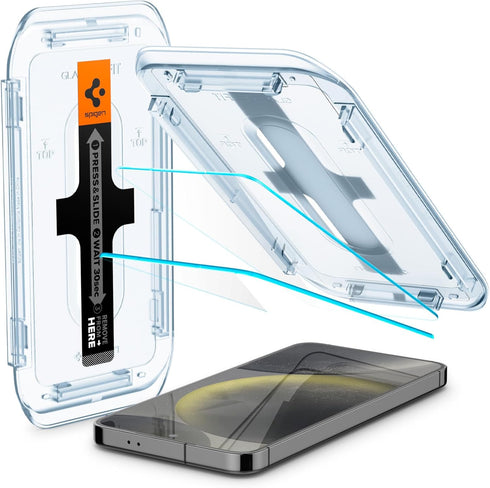 Spigen GlasTR EZ Fit Tempered Glass Screen Protector for Galaxy S24 - Case Friendly - 2 Pack