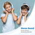 rockpapa Comfort Kids Headphones for School, Lightweight Over-Ear Wired 3.5mm for Boys Girls Teens, Travel White/Blue