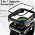2 Pack Protective Case for TOZO S3 Smart Watch, Hard PC Bumper Cover with Built-in Tempered Glass, Black (Not for TOZO