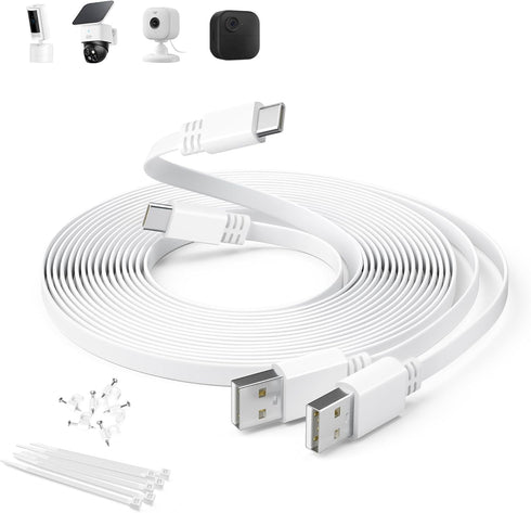 Itramax Flat USB A to USB C Extension Cable 16.5FT/5M 2Pack,Extra Long