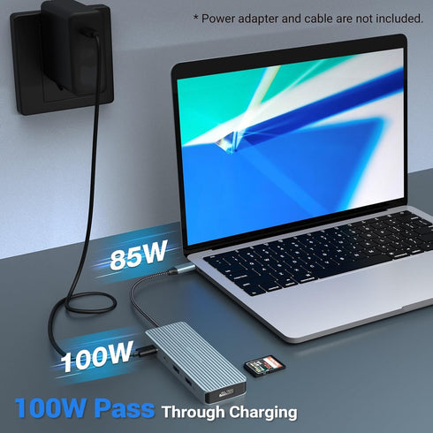 Tymyp 10 1 4K 2 3.0 3.0, 2 2.0, 100W 3.5mm in USB C Docking Station, Adapter with HDMI, x USB Ports, USB-C x USB PD