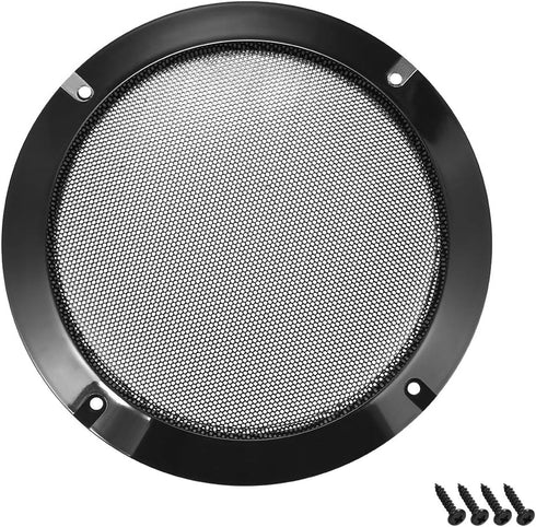 uxcell 8" Speaker Grill Mesh, Decorative Circle Woofer Guard Protector Cover Accessories Black
