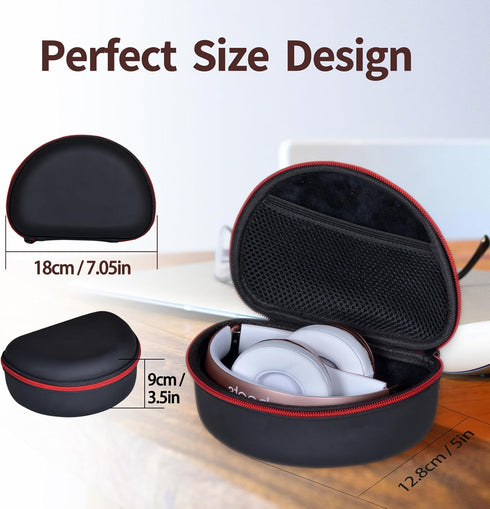 Hard Shell Travel Case for Beats Studio Pro/Studio3/Solo 3 Bluetooth On-Ear Headphones (BLACK)