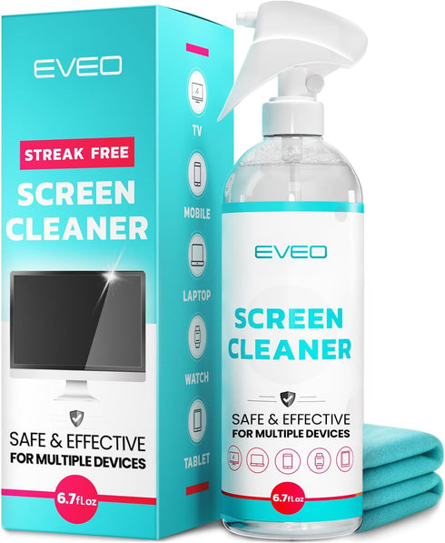 EVEO TV Screen Cleaner Spray (Streak-Free) TV Screen Cleaner for Smart TV, LCD,