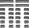 CTWHA 24PCS Computer Wire Harness Comb Wire Harness Comb 18AWG Wire Clip 24