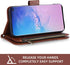 Asuwish Galaxy S10 Wallet Case: Flower Leather Flip, TPU, Tempered Glass Protector, Credit Card Holder, Brown.