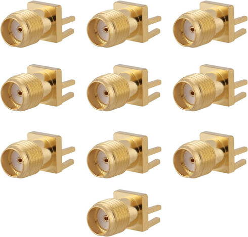 10Pcs SMA Female Jack Connector Brass PCB Clip Mount Base