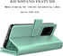 Njjex Galaxy S20 Ultra 5G Wallet Case, PU Leather Flip Cover with 9 Card Slots, Detachable Kickstand, Mint