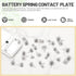Mardatt 100Pcs Battery Springs AA, Battery Negative and Positive Nickle Plated Conversion Spring Contact Plate