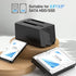 FIDECO USB 3.2 Gen 1 to Hard Drive Docking Station, Supports 2.5 or 3.5 inch SATA HDD SSD with Duplicator