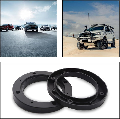2PCS Black Plastic Speaker Spacer Adaptor Ring, 4inch Dia Mounting Bracket for Cars, Boats, Trucks, and More