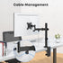 WORLDLIFT 17"-32" 17.6 lbs 75x75 100x100 Pole Mount Monitor Arm Easy Clamp-on VESA Mount for Screens Supports up