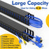 REFLYING 123in 1.57" Hx1.57"W, 15.4''L(8 Open Slot Wiring Raceway Cable Duct, Cable Management Channel Cord Track,Desk